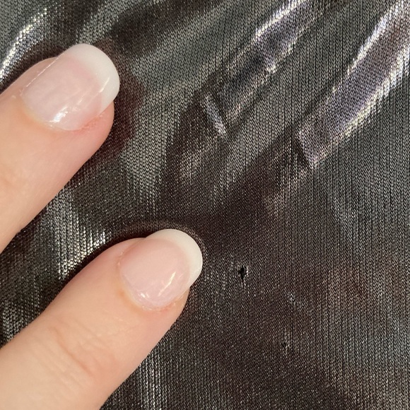 RELISTED NWOT Zara Metallic Gunmetal Wrap Style Tie Waist Mini Skirt - Picture 11 of 15